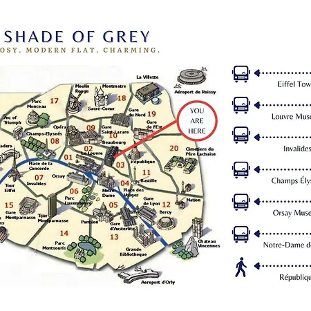 Appartamento Le Shade Of Grey - Cosy - By Mon Petit Faré Parigi